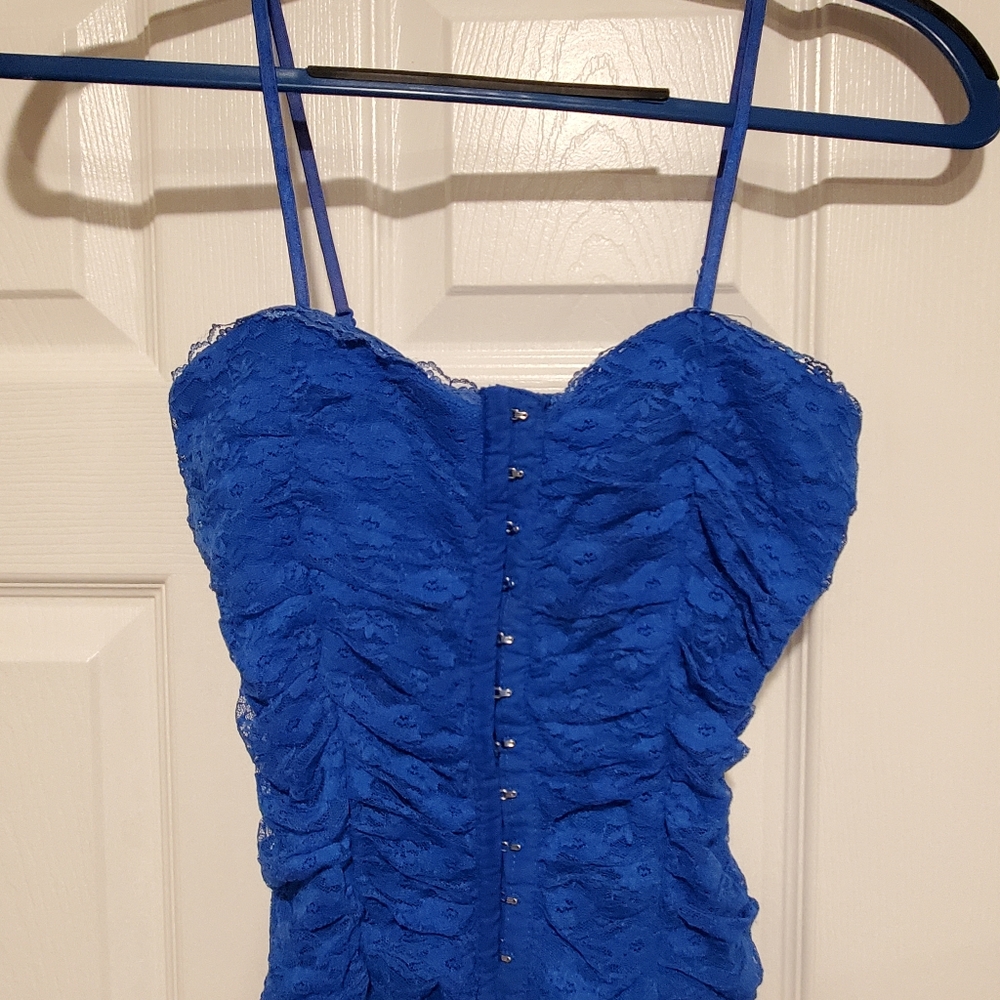 Blue Lace Seduction (Urban Behavior) Corset Tank Top